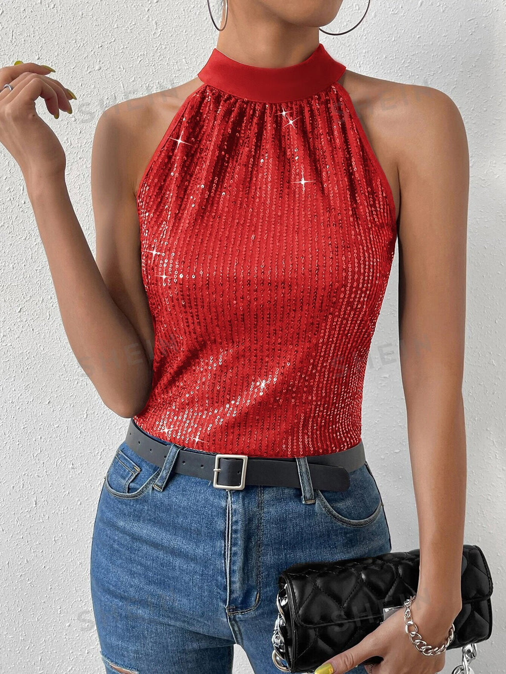 17411 1t-007 Top con lentejuelas 1 Pza