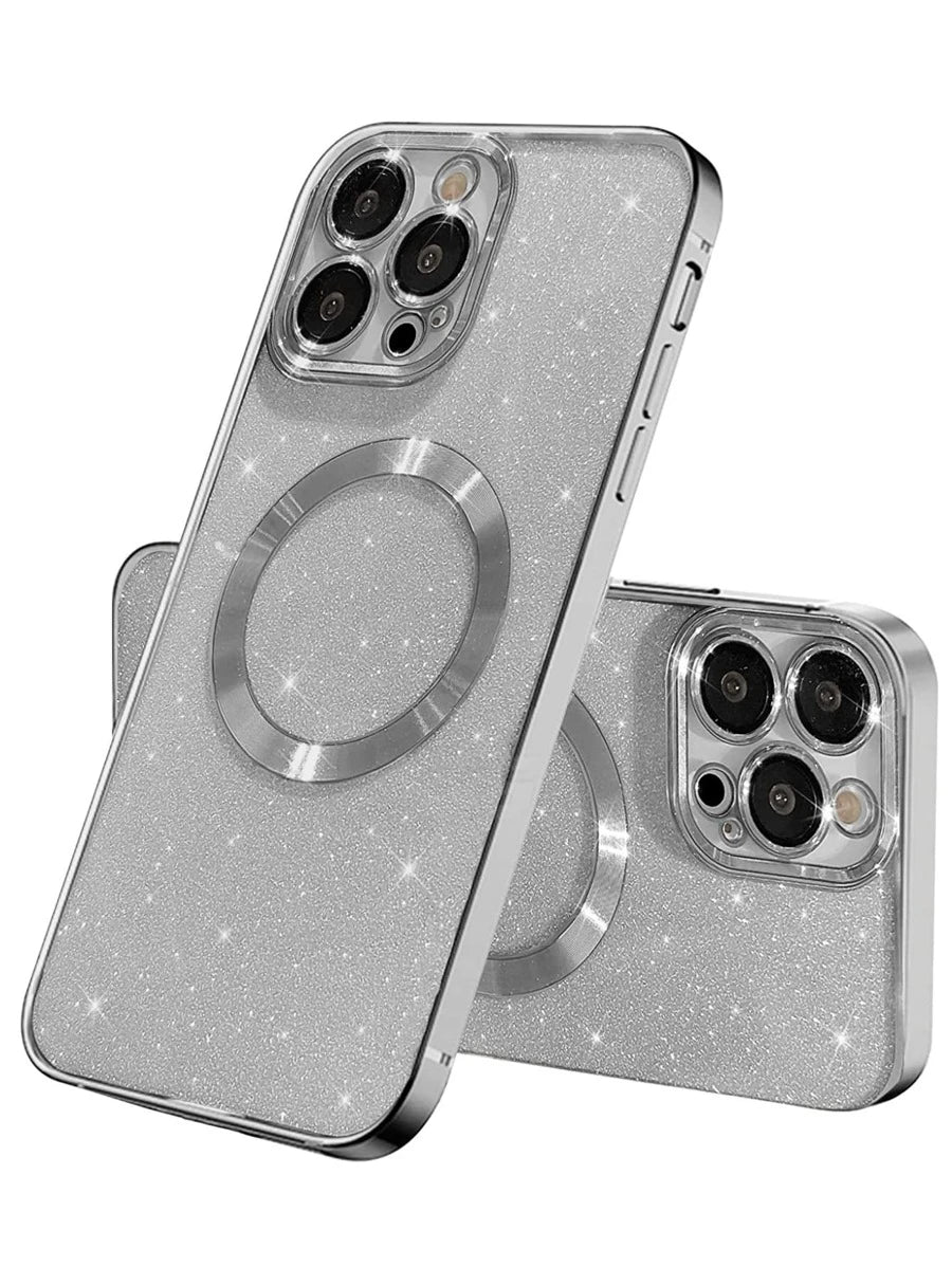 8368 2t-014 Funda magnética para teléfono con purpurina