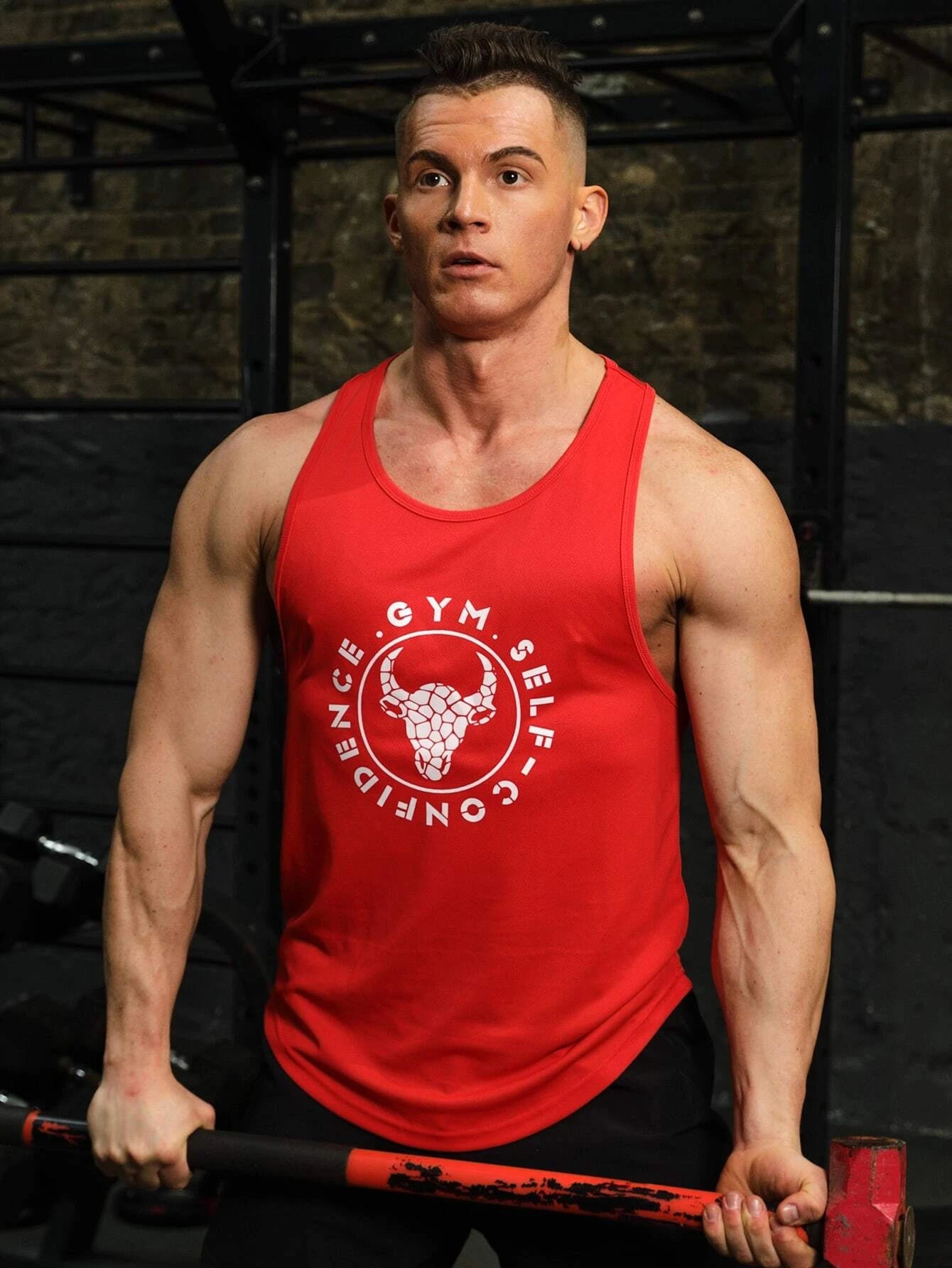 5318 1a-02-10 Camiseta deportiva con estampado de letra
