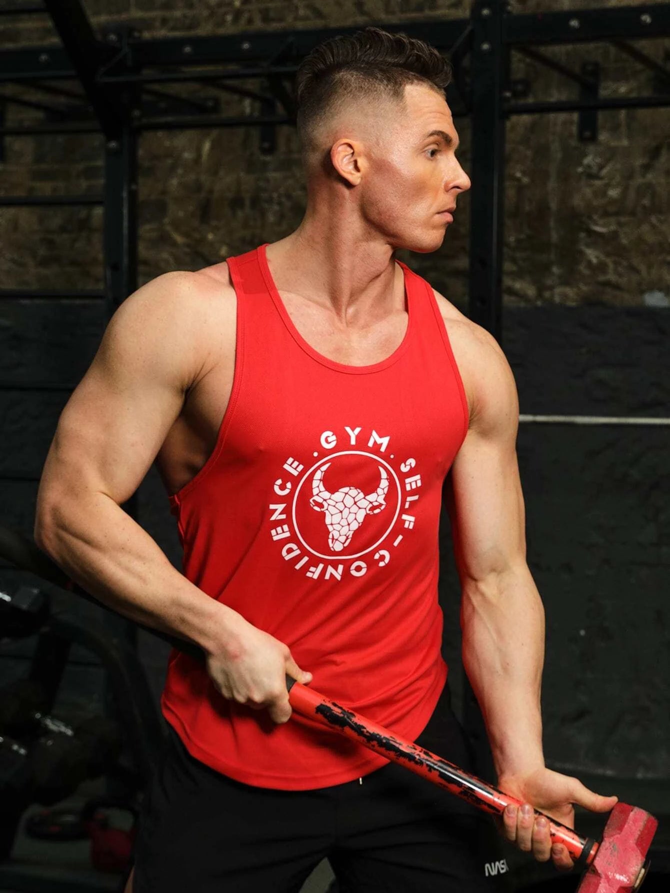 5318 1a-02-10 Camiseta deportiva con estampado de letra