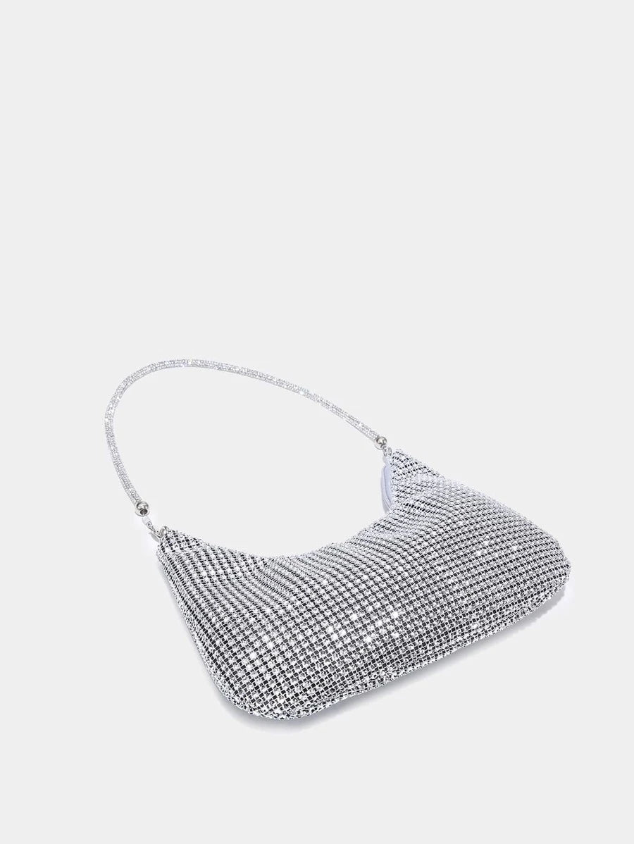 14806 1c-02-07 Bolso Tipo Hobo Decorado Con Lentejuelas