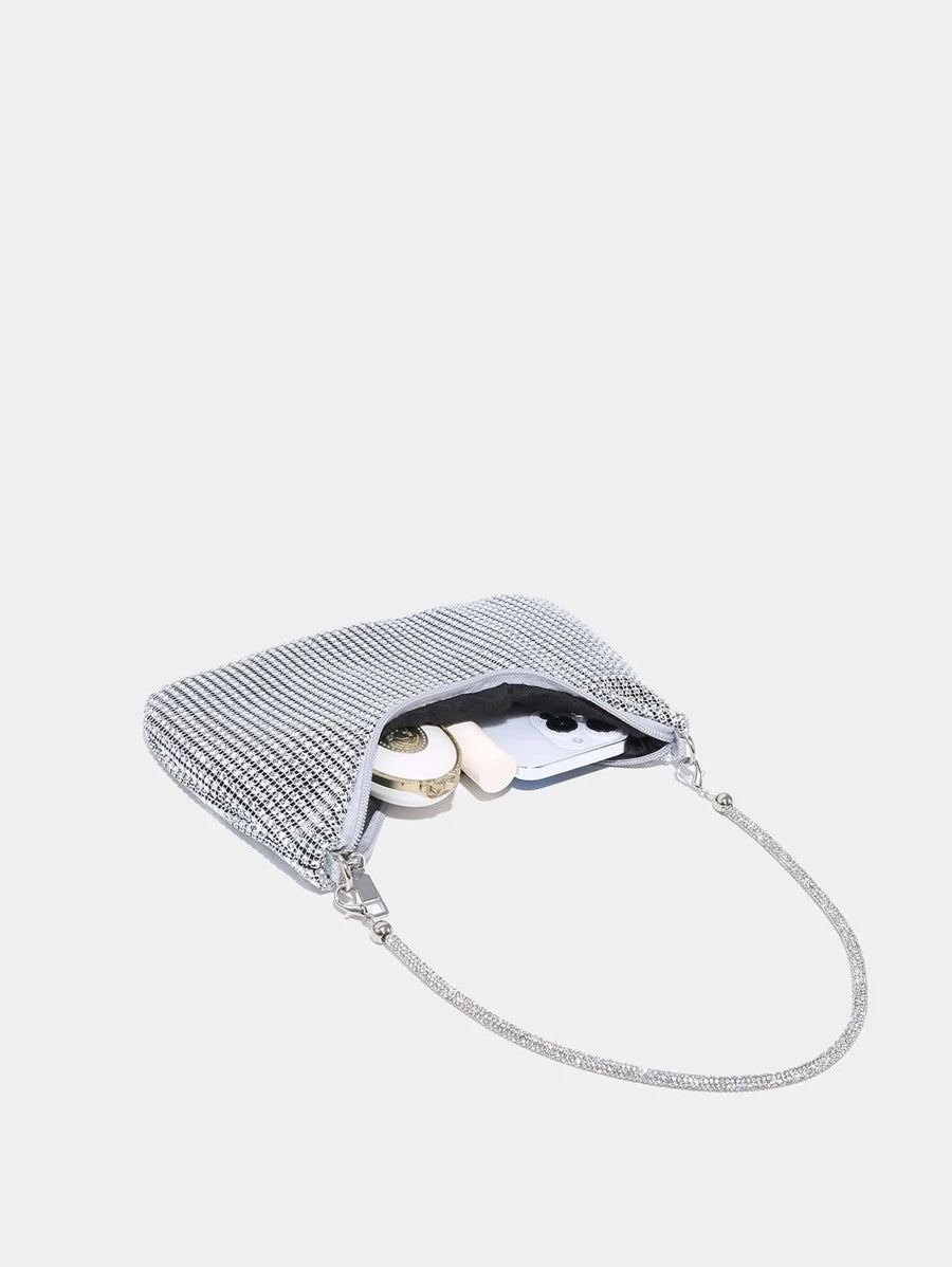 14806 1c-02-07 Bolso Tipo Hobo Decorado Con Lentejuelas
