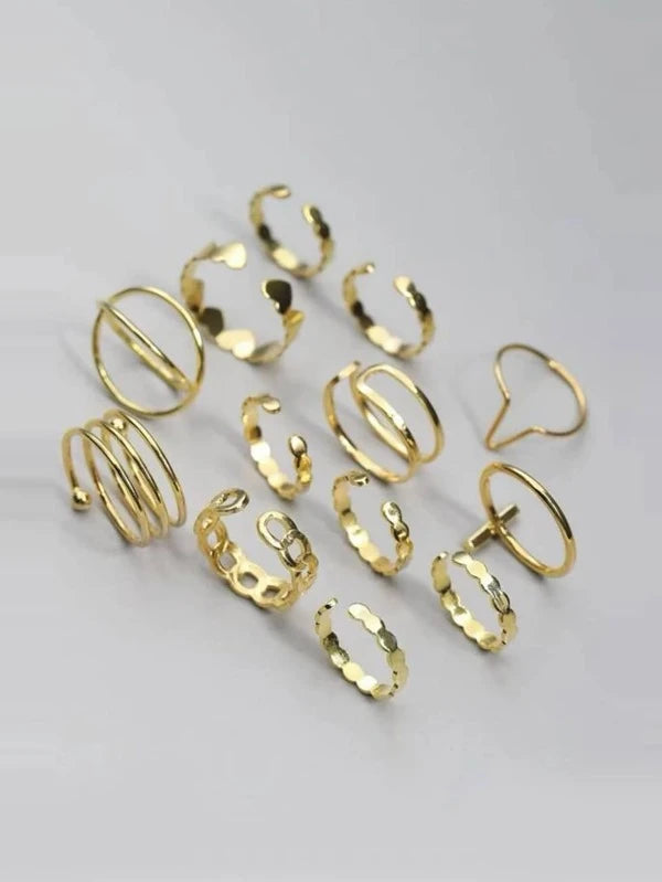7350 b03-12 Set 13 piezas Anillo minimalista