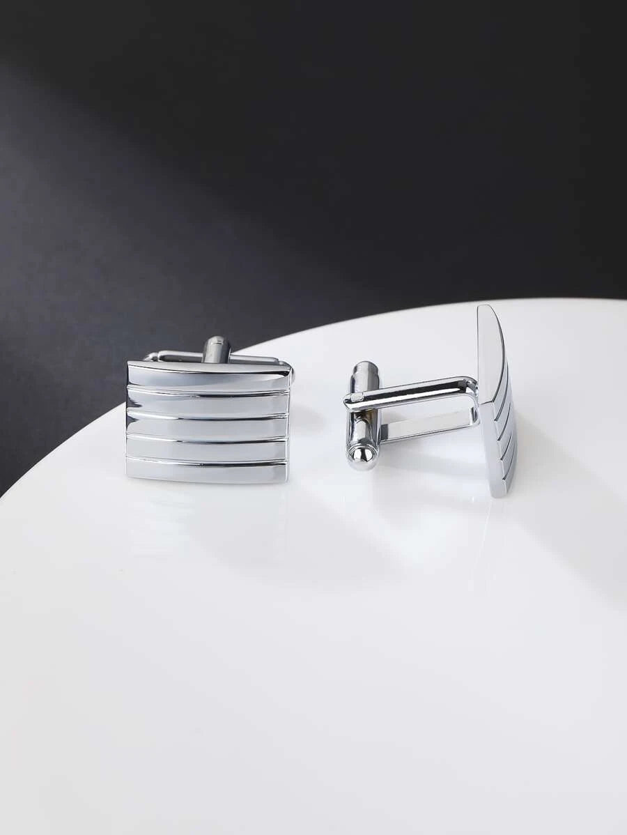 11078 1b-052 1 par de gemelos rectangulares de moda para hombres para decoración diaria