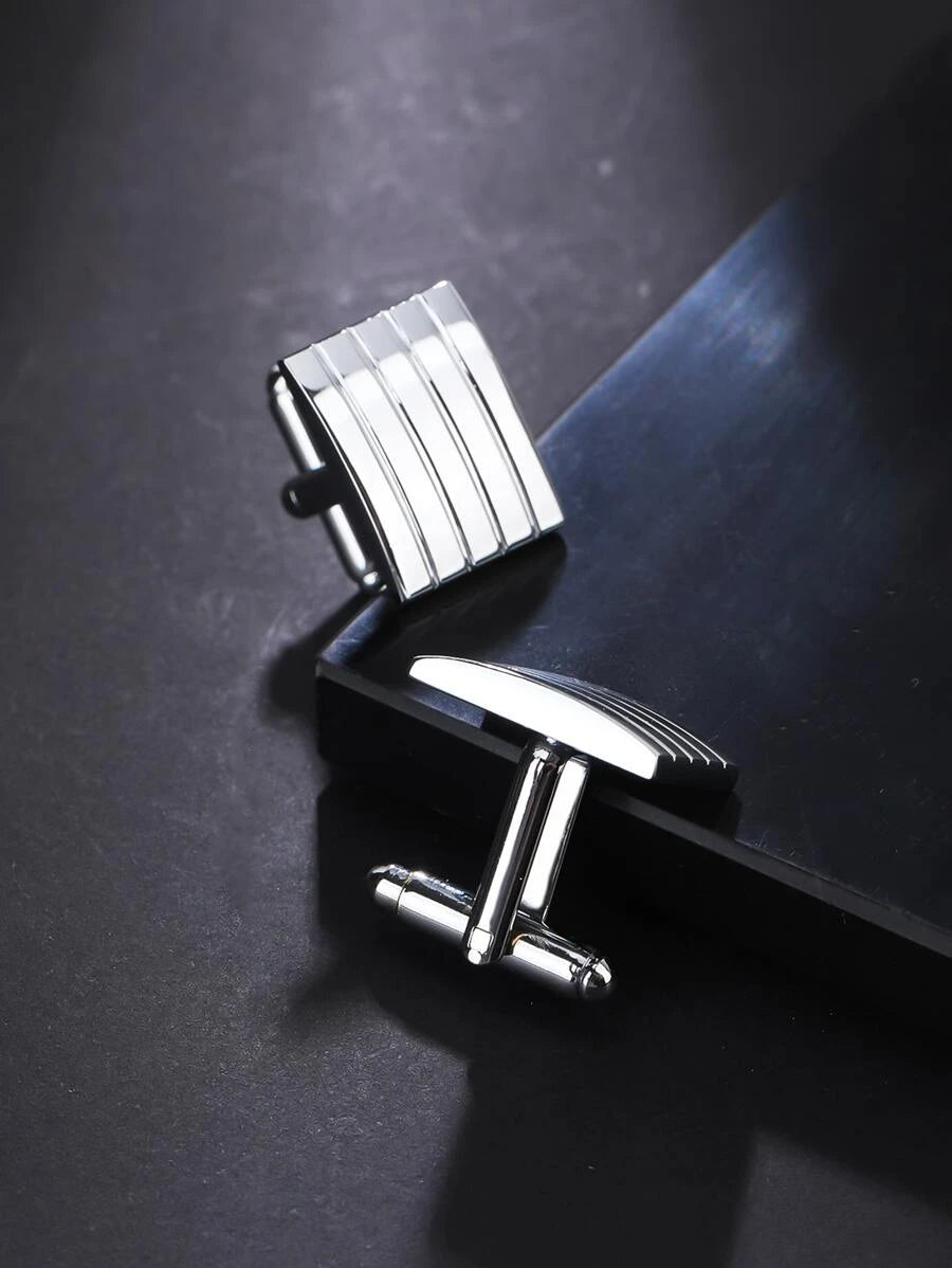 11078 1b-052 1 par de gemelos rectangulares de moda para hombres para decoración diaria