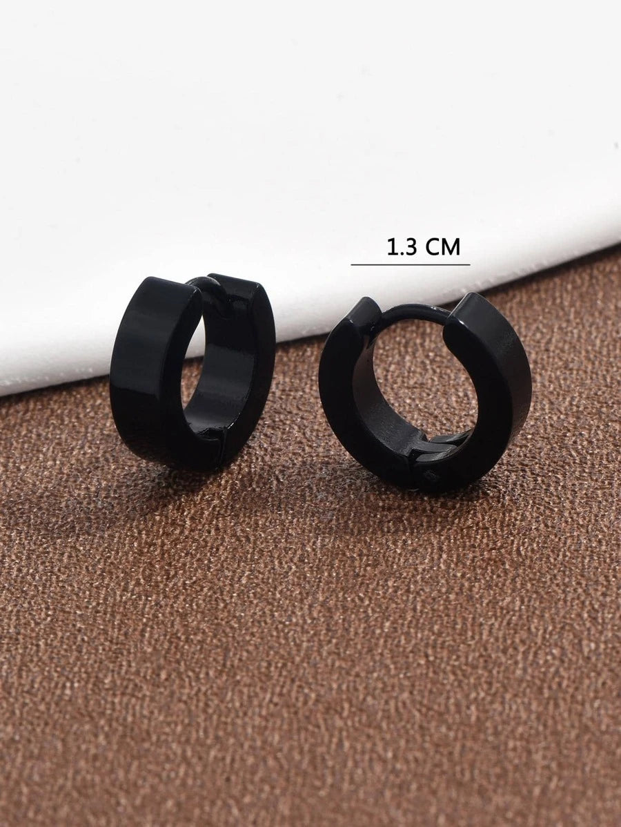 8681 1b-016 Hombres Pendientes de aro minimalista
