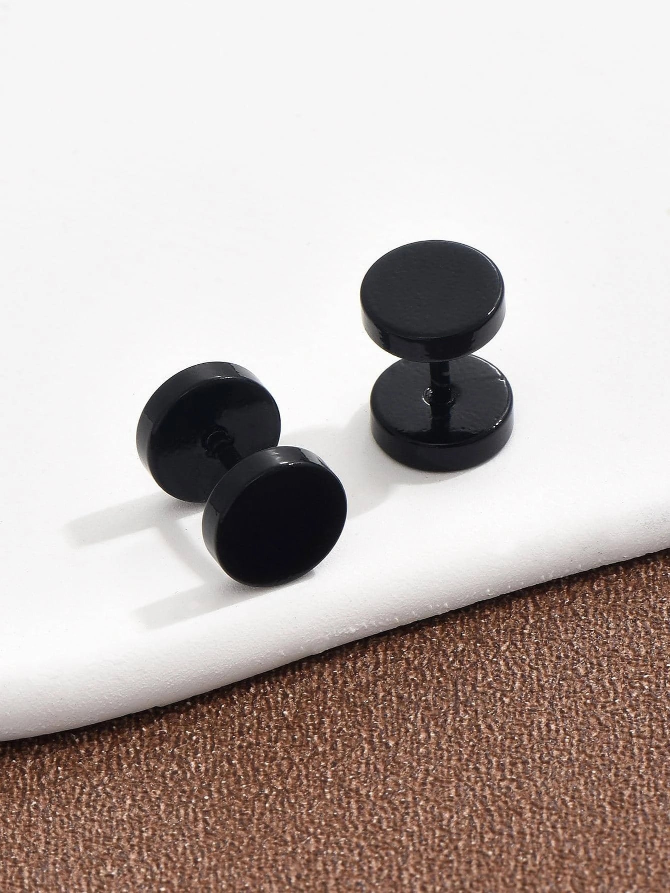 6900 b01-09 Hombres Pendientes chaqueta con diseño redondo