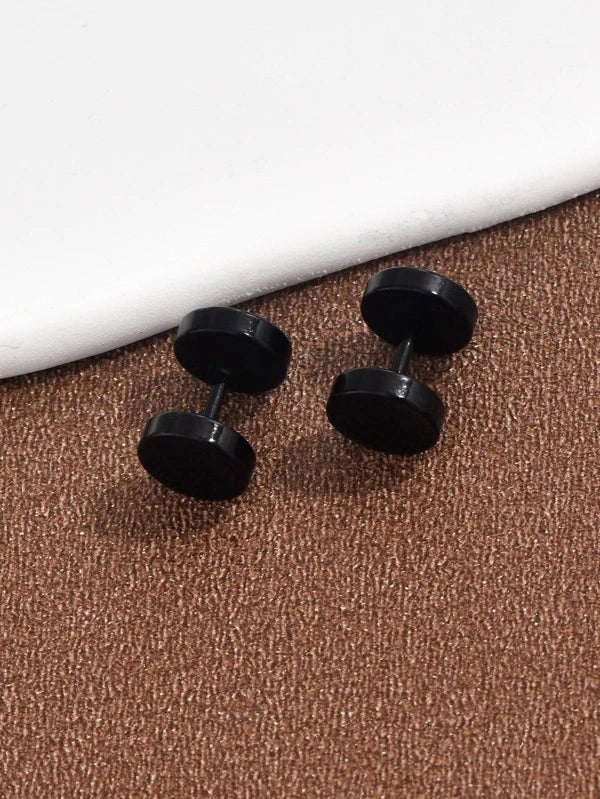 6900 b01-09 Hombres Pendientes chaqueta con diseño redondo