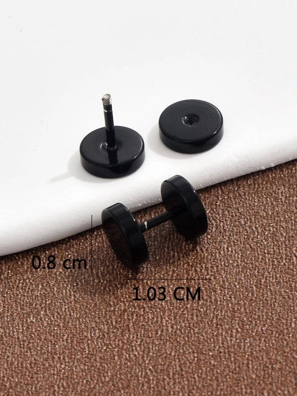 6900 b01-09 Hombres Pendientes chaqueta con diseño redondo