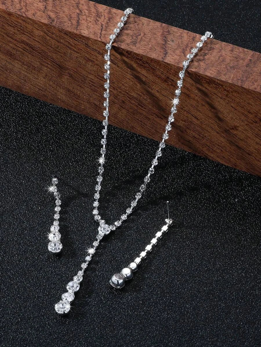 10035 1b-076 Set dos piezas Juego De Collar Largo y Pendientes