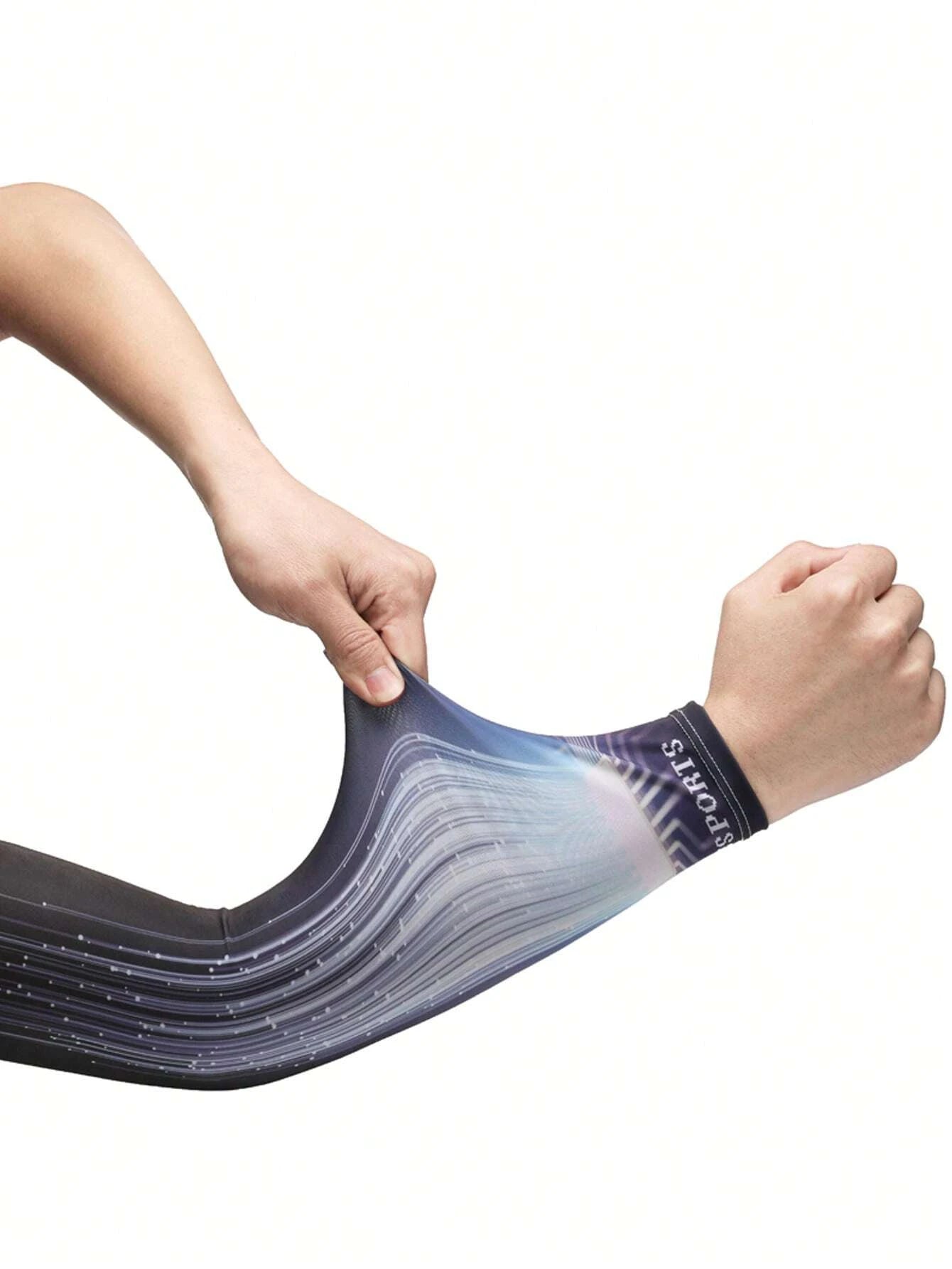 5760 1b-018 Par Mangas de brazo protección solar deportivo seda de hielo