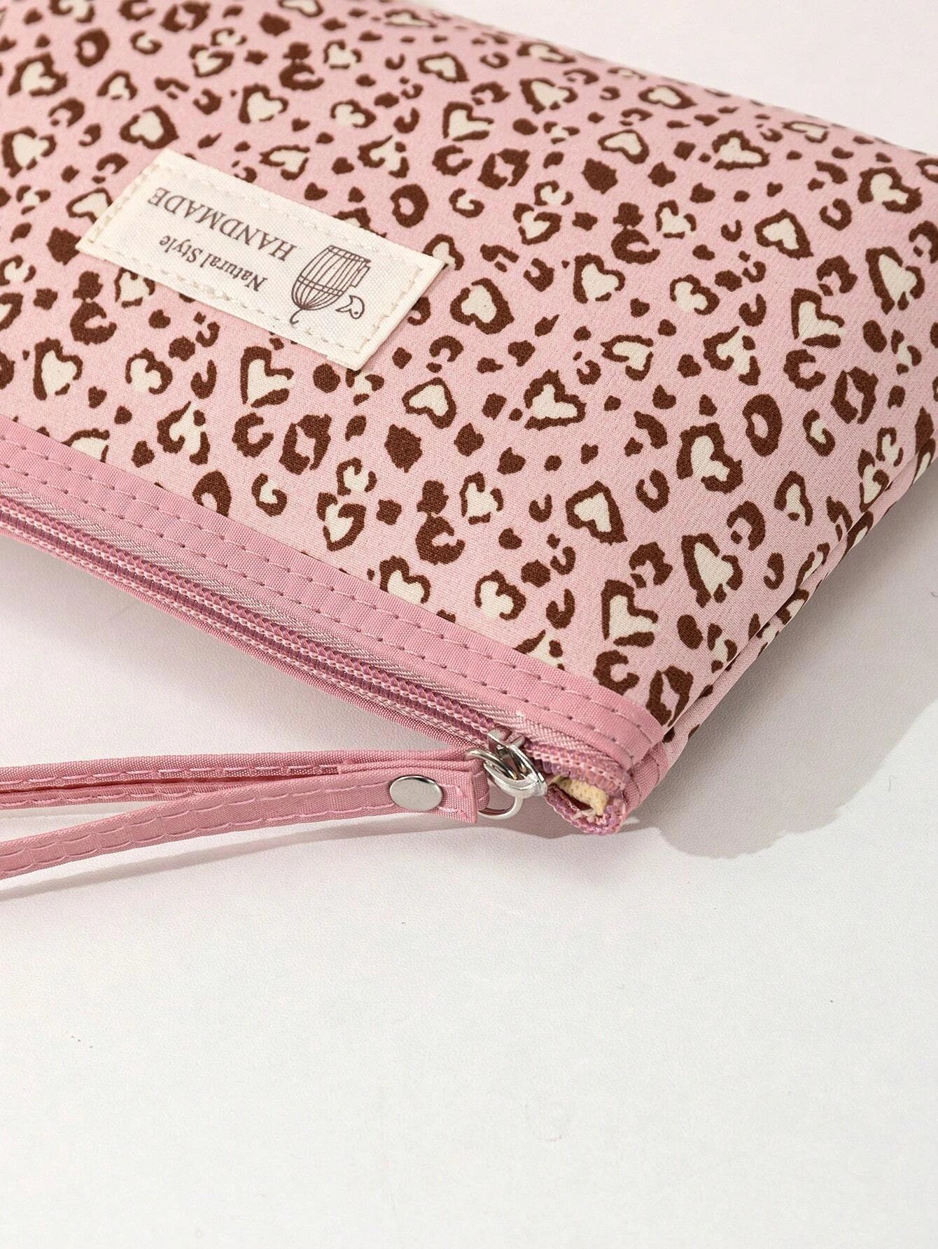 6409 a02-08 Bolso de maquillaje portátil de leopardo