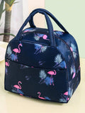 15937 1c-01-01 Bolso Diseño Hojas Y Flamingos 1 Pza