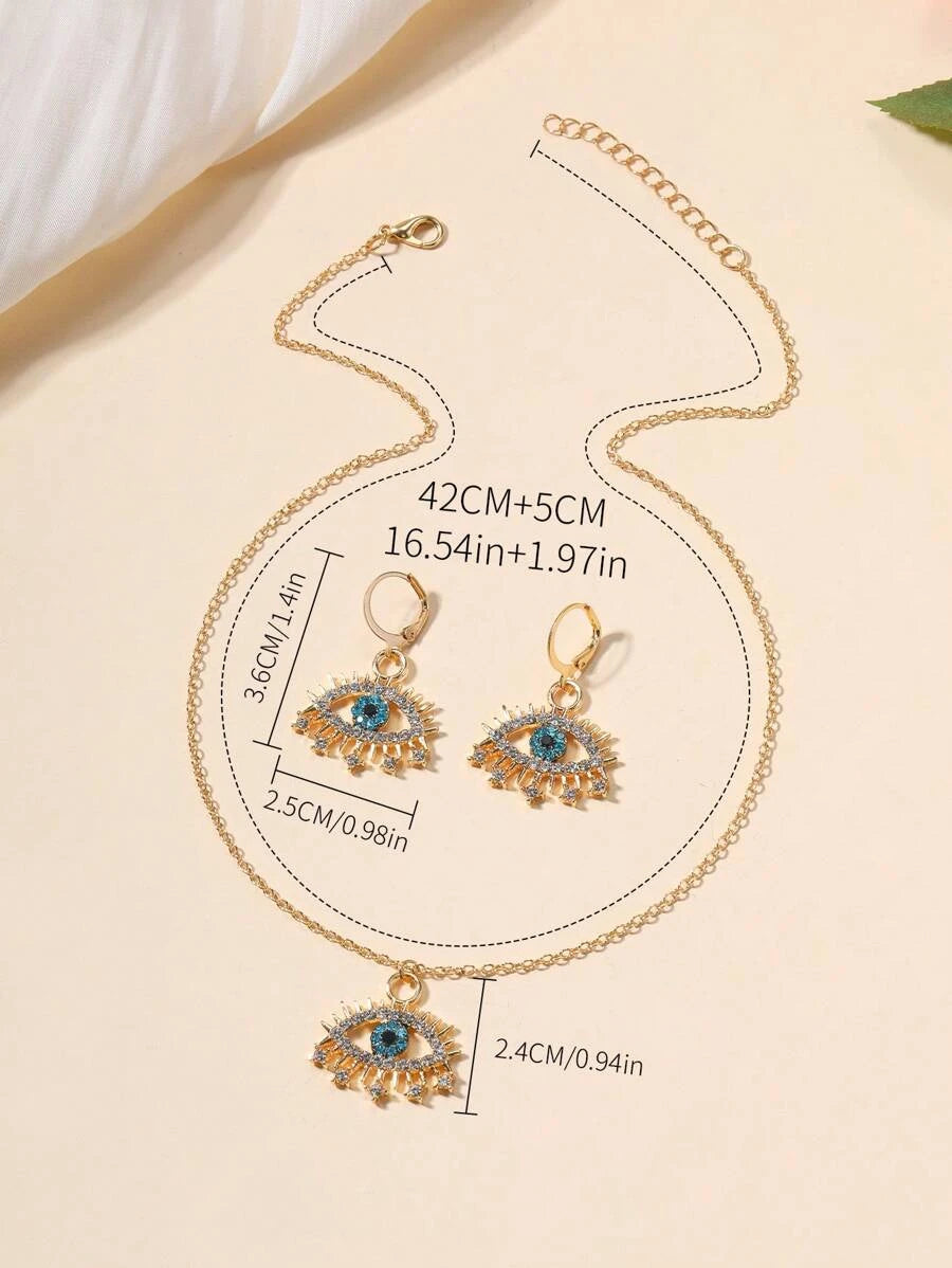 10036 1b-076 Set 3 piezas joya con diseño de ojo