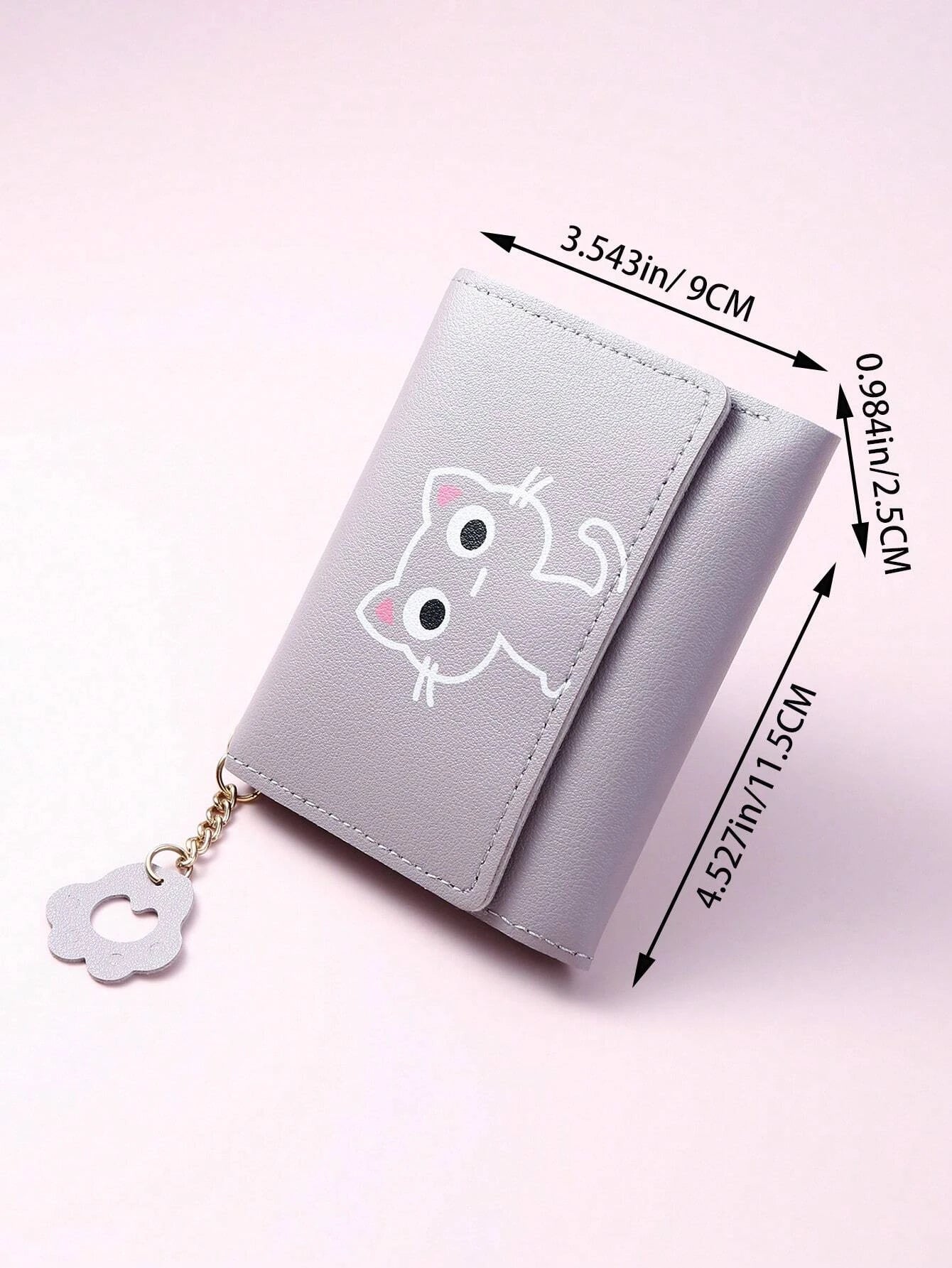 6418 a08-10 Cartera pequeña con gráfico de Gatito