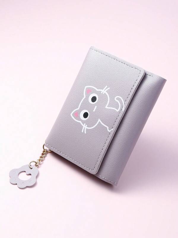 6418 a08-10 Cartera pequeña con gráfico de Gatito