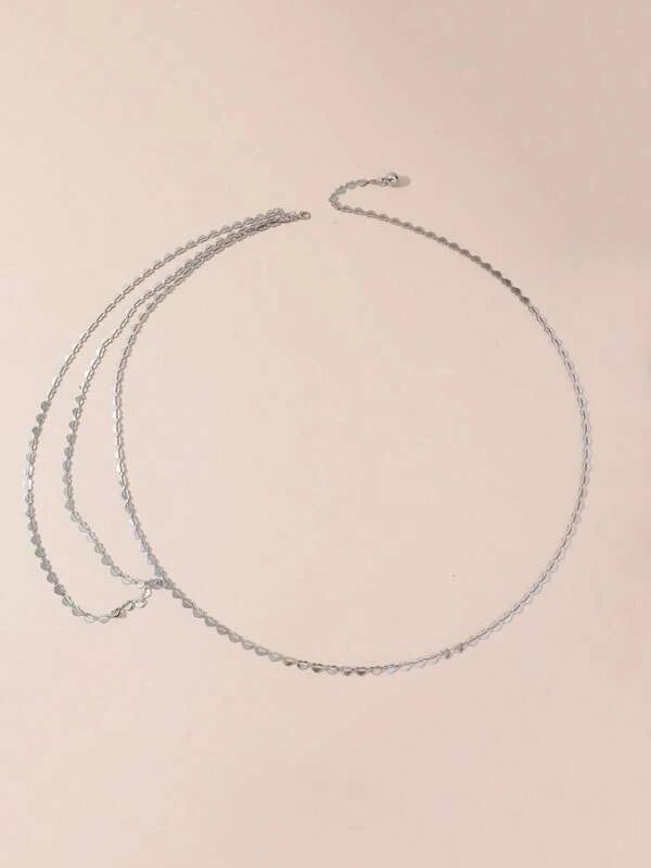 6960 1b-076 Mujer 1 pieza Cinturón de cadena con adorno de corazón de moda para Decoración de vestido