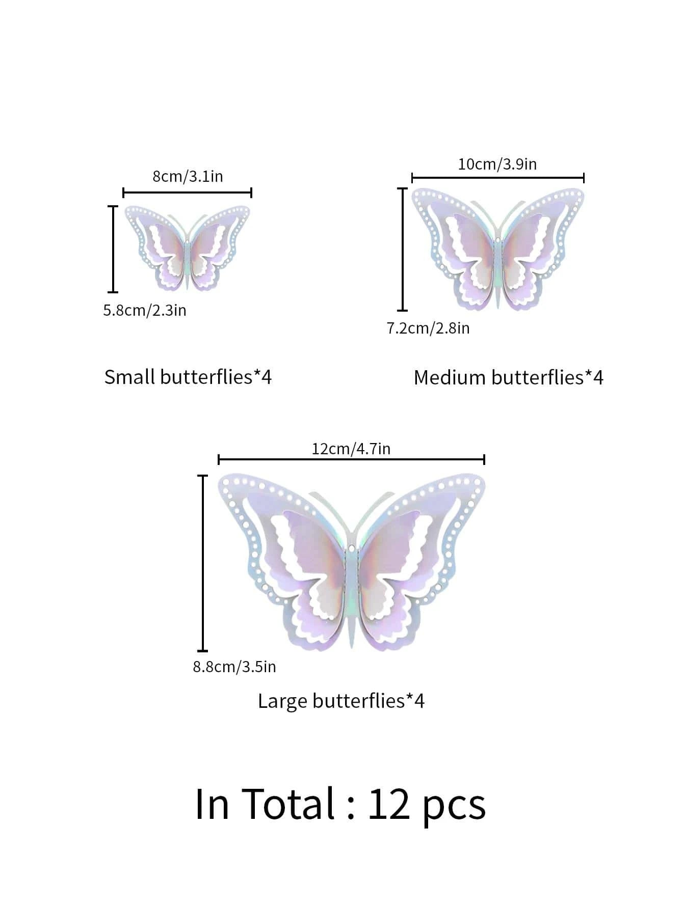 11825 1b-046 Pegatina mariposa 1 pza