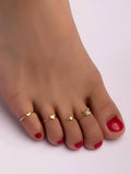 10262 1b-001 Cuatro piezas/set Anillo de pie mariposa & estrella y luna & con adorno de corazón