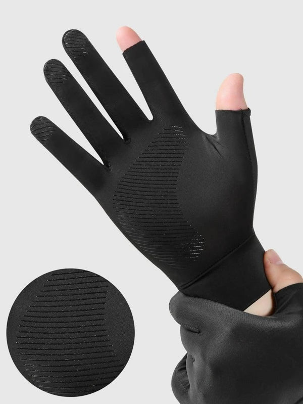 5993 1 par Guantes seda de hielo protección solar anti deslizante pesca deportivo