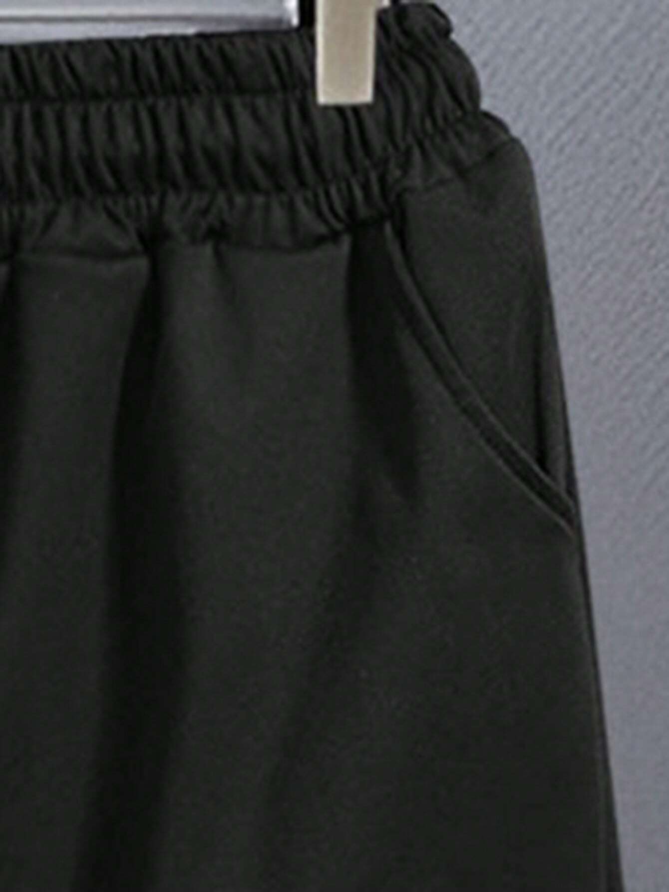 6299 a03-05 Conjunto Shorts con camiseta de hombros caídos con estampado de letra