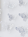 8133 a13-03 Doce piezas hueco 3d holográfico plata con mariposa creativo papel decorativo Pegatina para casa adorno