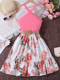 15836 2a-03-25 Vestido de tirantes con estampado floral bajo