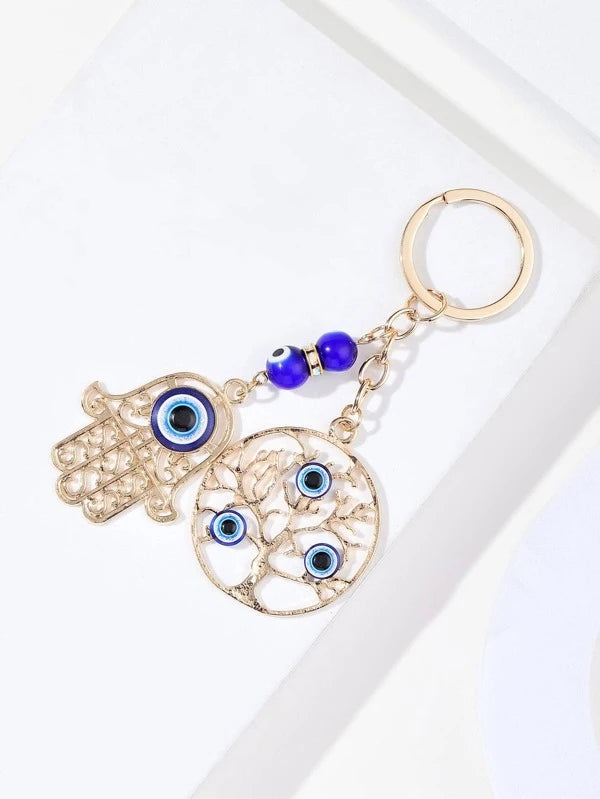 7276 b01-15 Llavero accesorio mano Hamsa & aojo