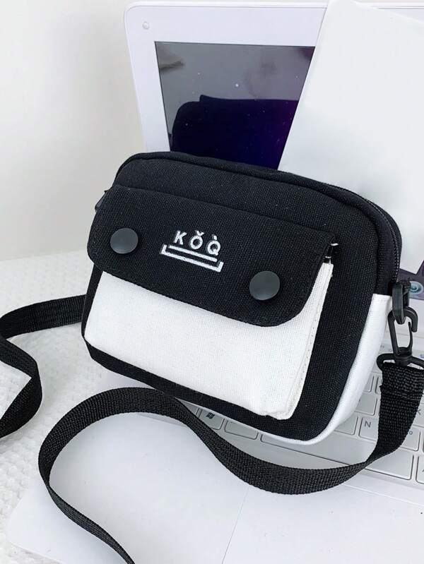 6400 a01-01 Bolso Bandolera con Estampado De Letras