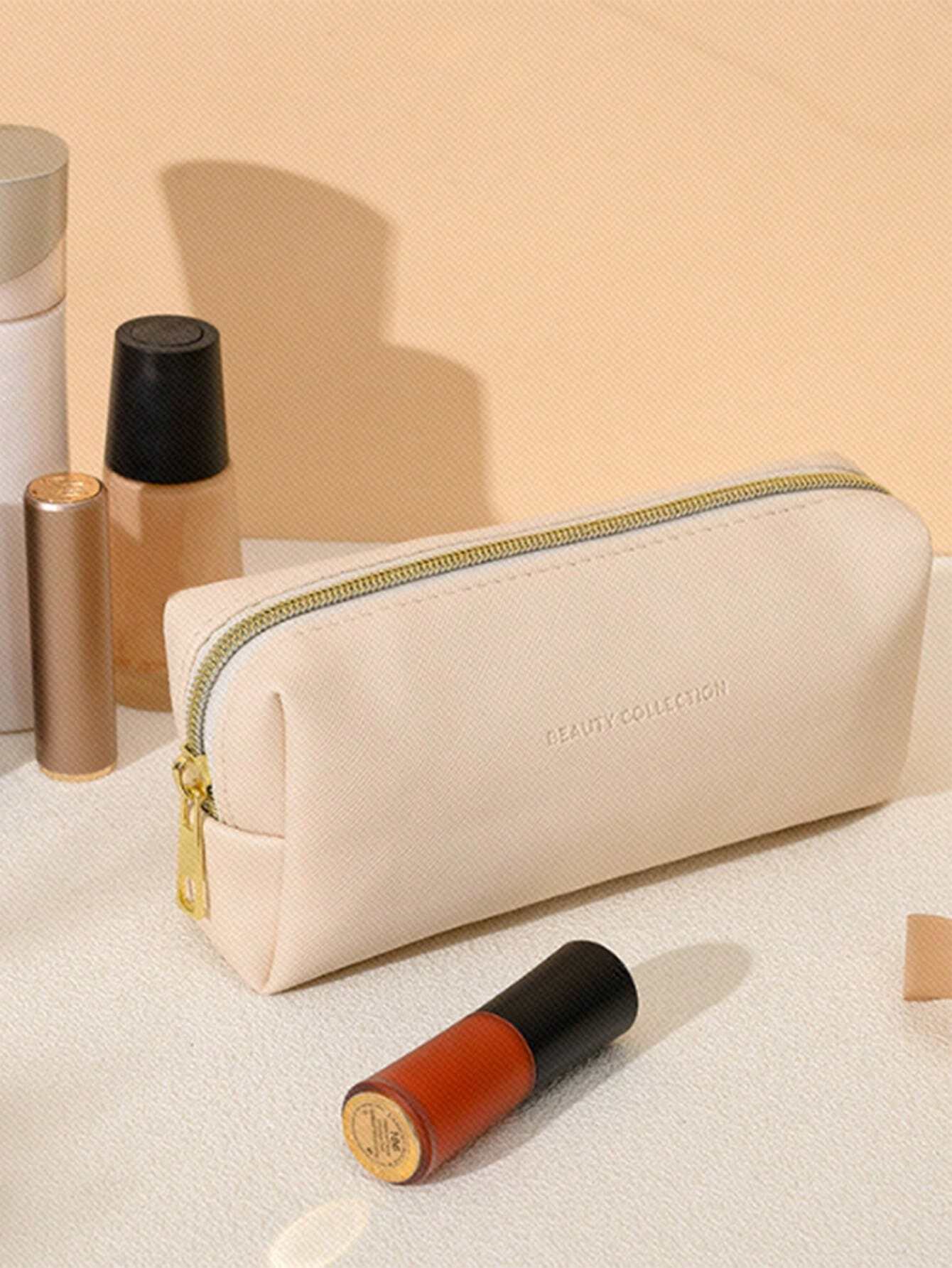 6407 1b-02-14 Bolso de maquillaje minimalista cuadrado