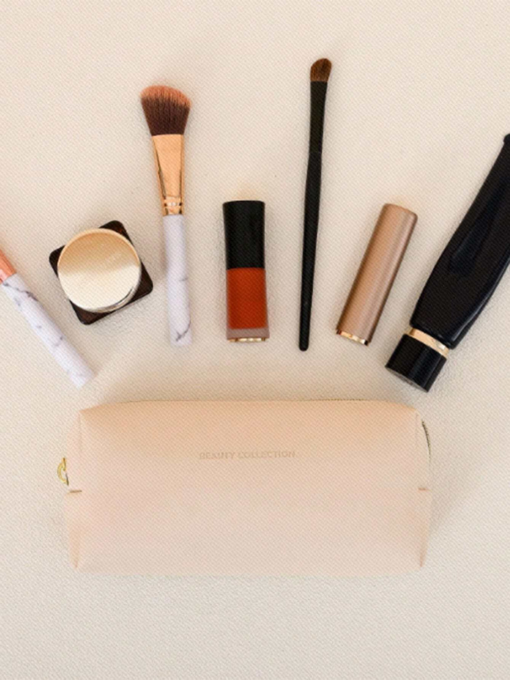 6407 1b-02-14 Bolso de maquillaje minimalista cuadrado