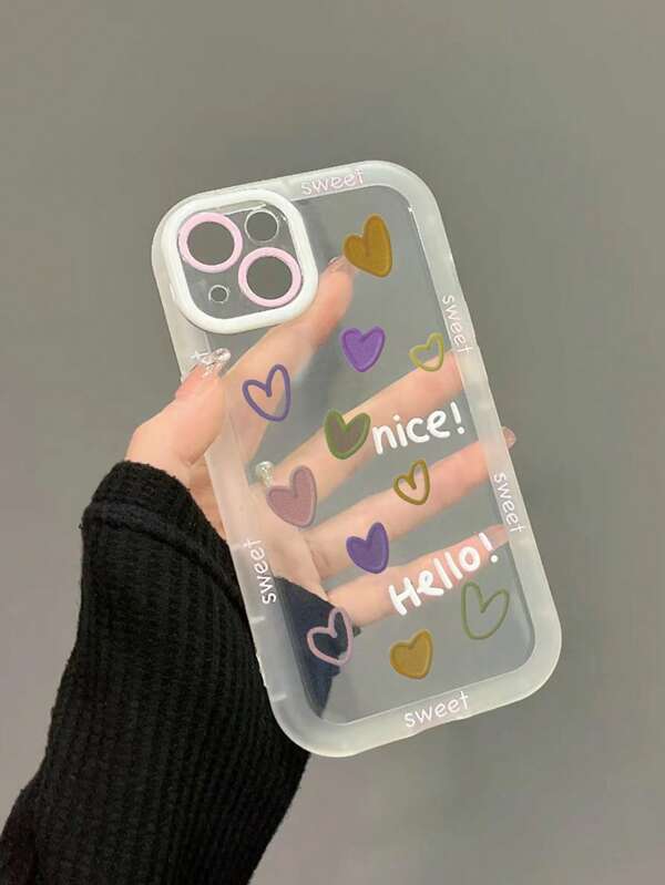 7682 2t-014 Una funda de iPhone con corazones