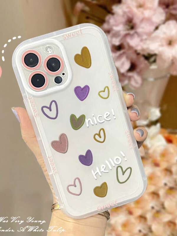 7682 2t-014 Una funda de iPhone con corazones