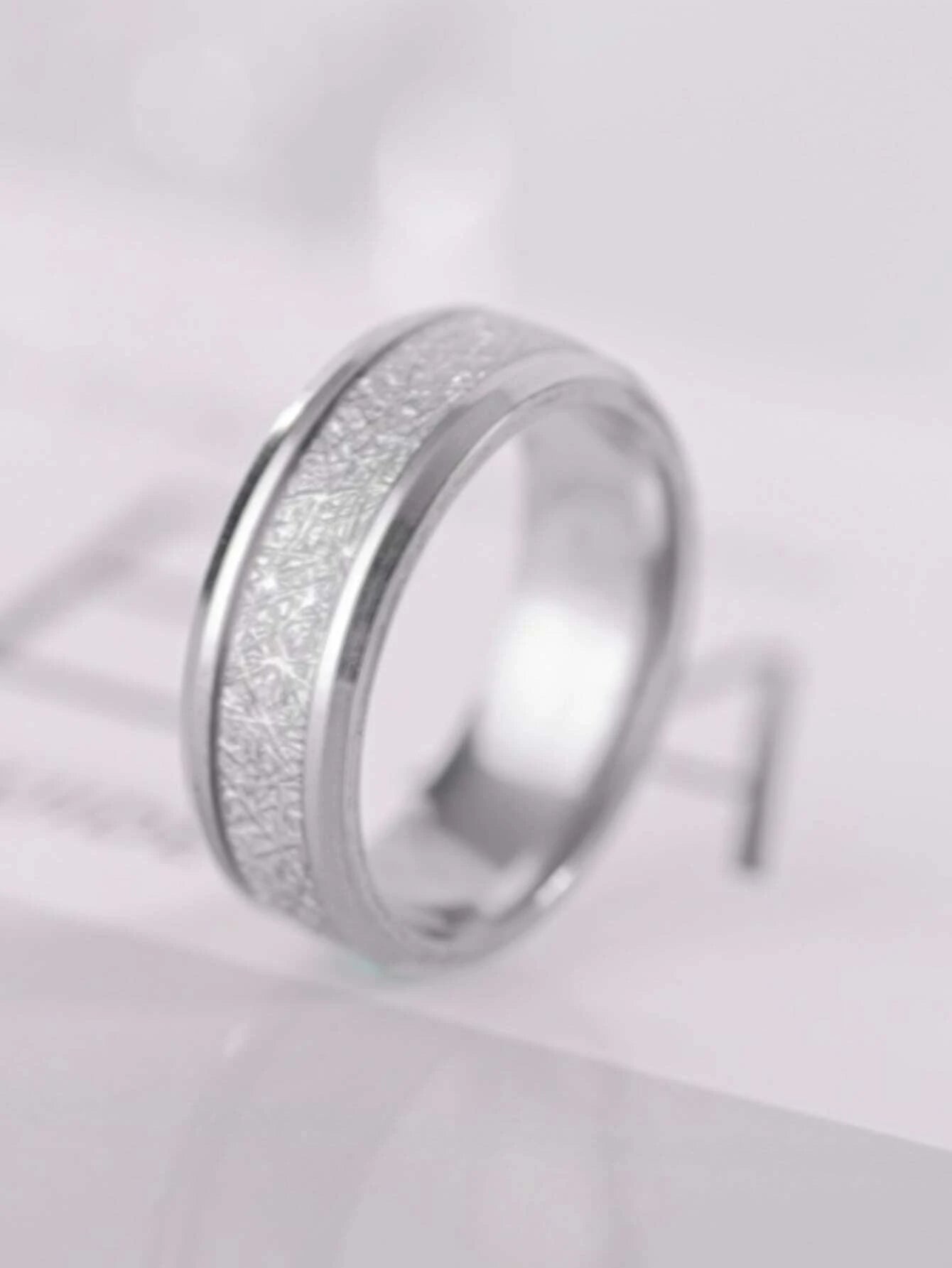 11474 1b-070 Anillo texturizado de moda para hombres y mujeres para decoración diaria