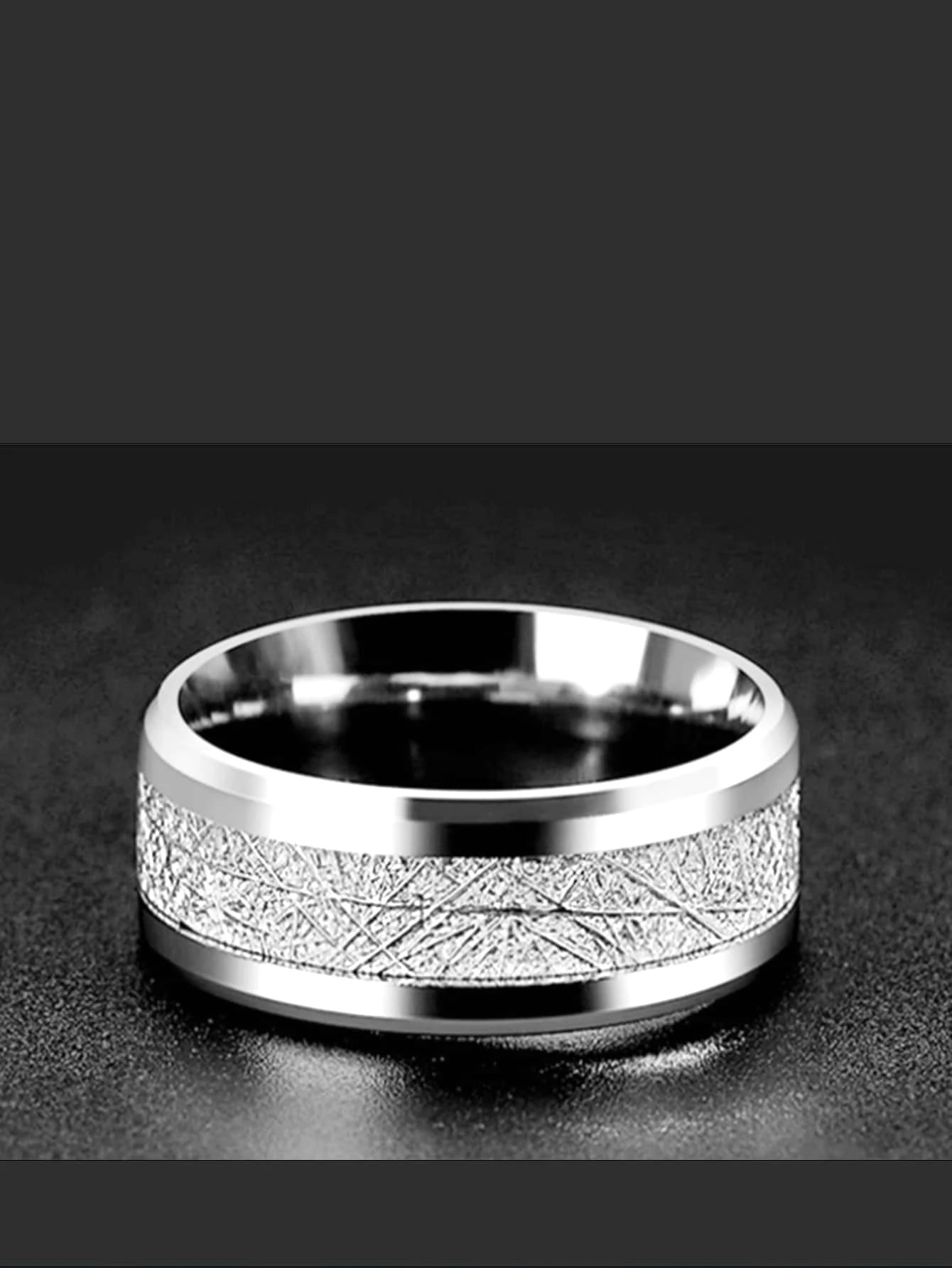 11474 1b-070 Anillo texturizado de moda para hombres y mujeres para decoración diaria