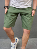 7046 1t-012 Shorts en mezclilla algodón con bolsillo lateral con solapa cargo