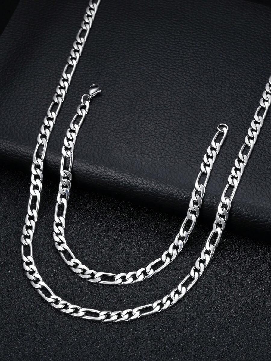 11215 B03-02 1 pieza Hip hop de acero inoxidable minimalista Collar de cadena