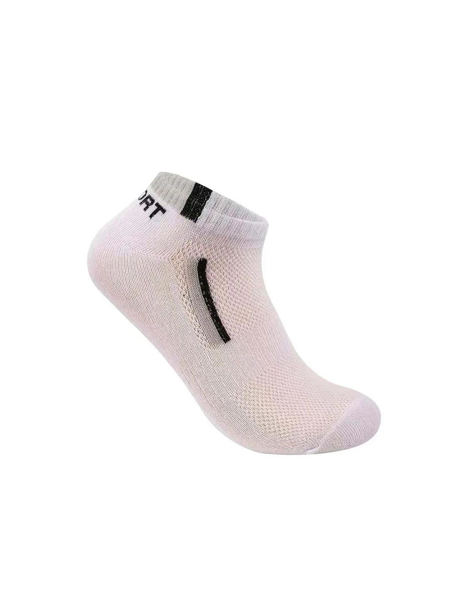 9841 1a-002 Cinco pares Calcetines con estampado de letra transpirable