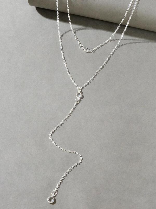 7937 1b-030 Una pieza Collar con diseño de gota de agua a capas para mujeres