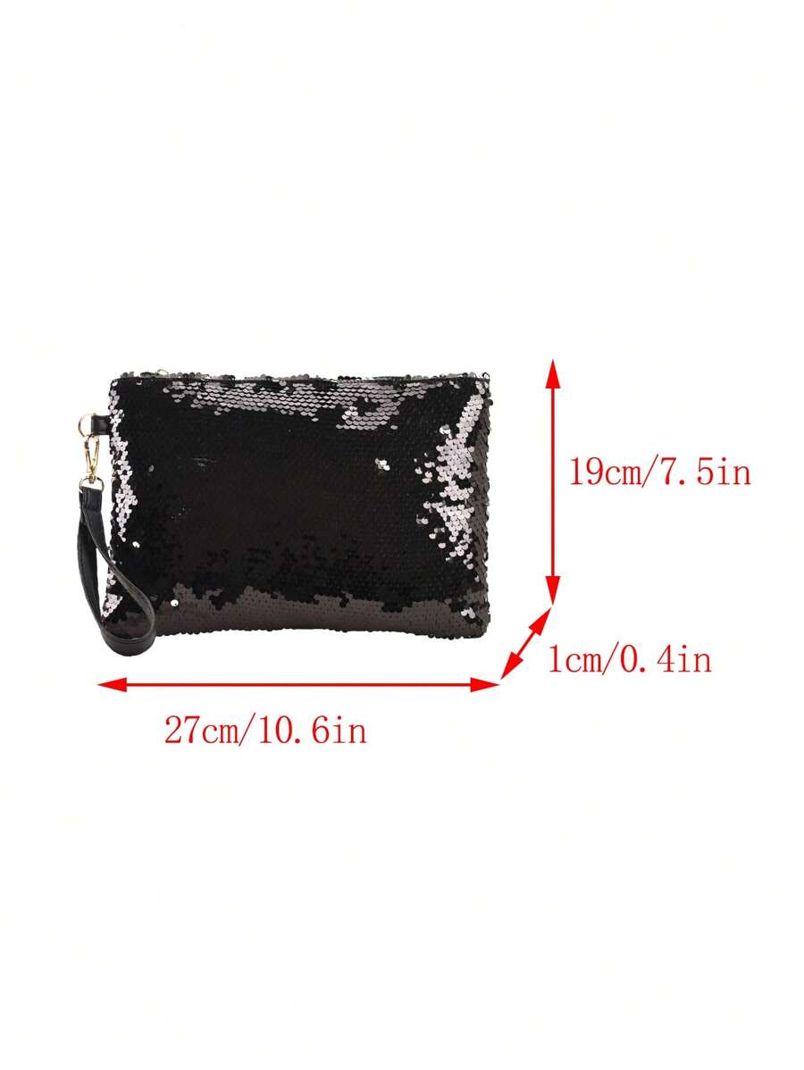 14811 1t-002 Bolsa De Embrague Con Lentejuelas Brillantes
