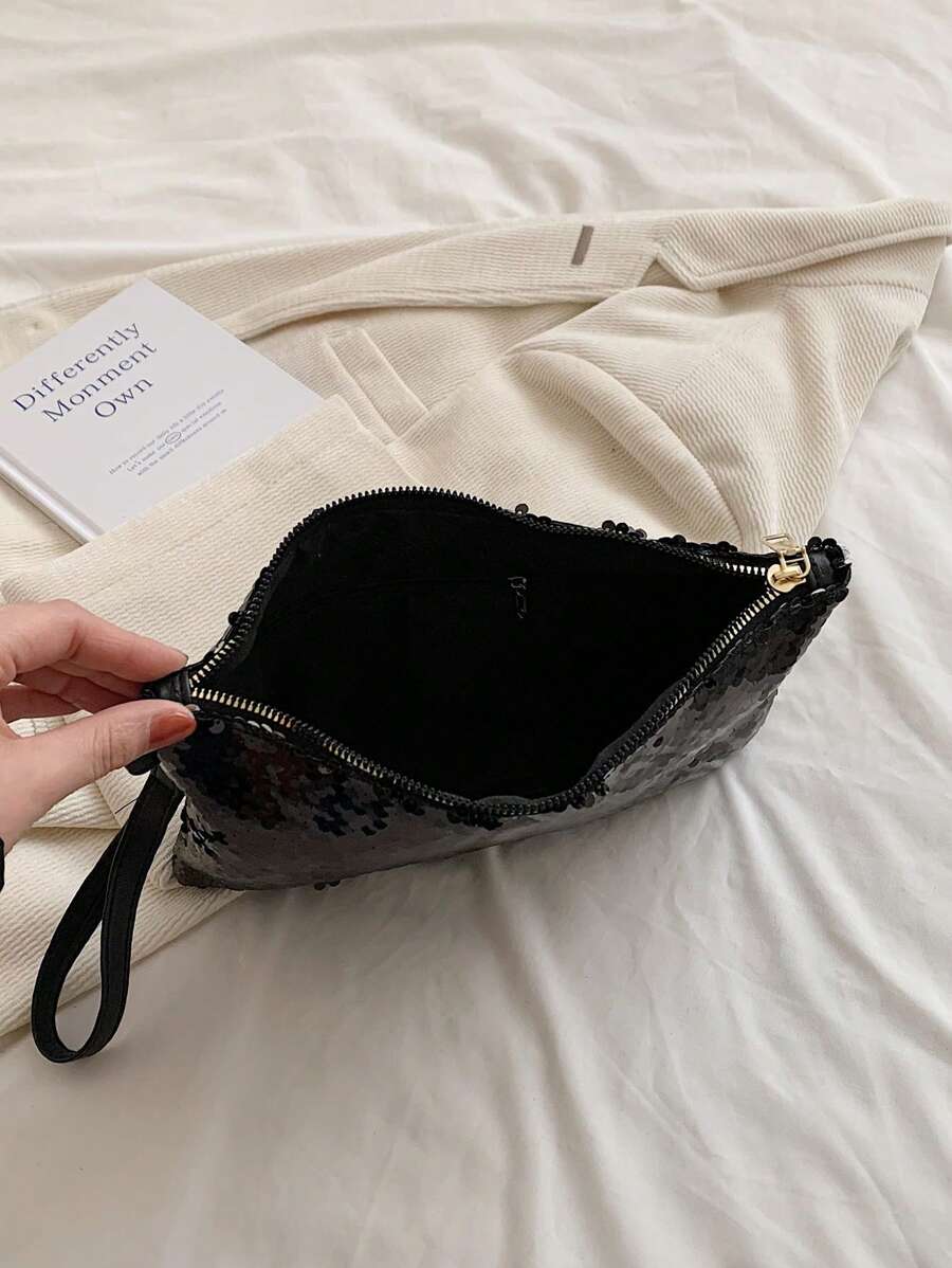 14811 1t-002 Bolsa De Embrague Con Lentejuelas Brillantes