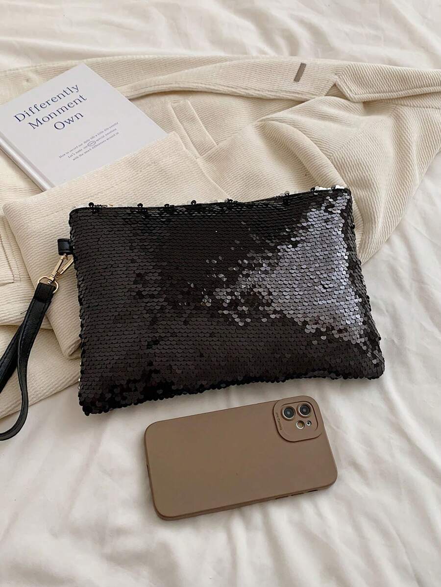 14811 1t-002 Bolsa De Embrague Con Lentejuelas Brillantes