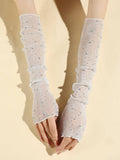 9329 1a-002 Un par Mangas de brazo con diseño de diamante de imitación moda para vida diaria