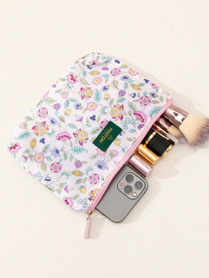 6411 1a-086 Bolsa de maquillaje con patrón floral