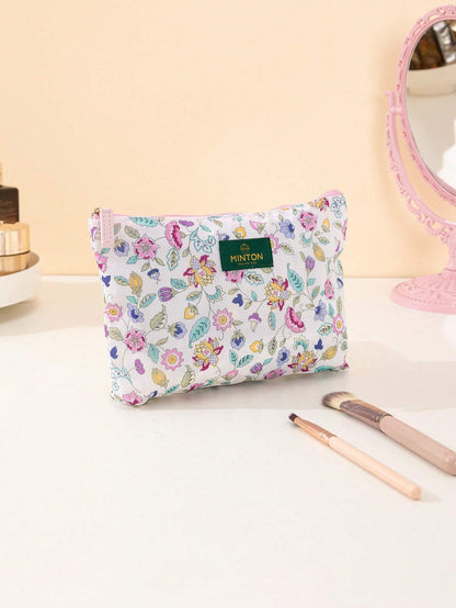 6411 1a-086 Bolsa de maquillaje con patrón floral