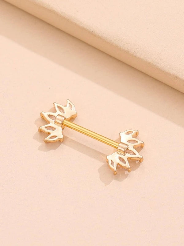 6549 1b-063 Una pieza Tachuela de pezón miedoso zirconia cúbica adorno para mujeres para decoración diaria