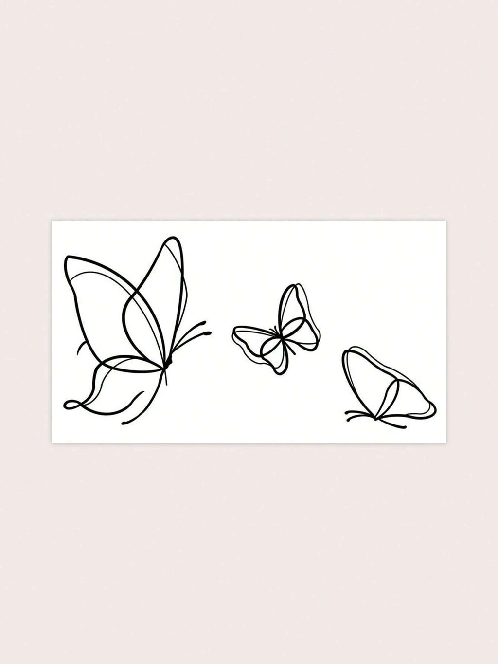 17992 1b-055 Pegatina De Tatuaje Mariposa