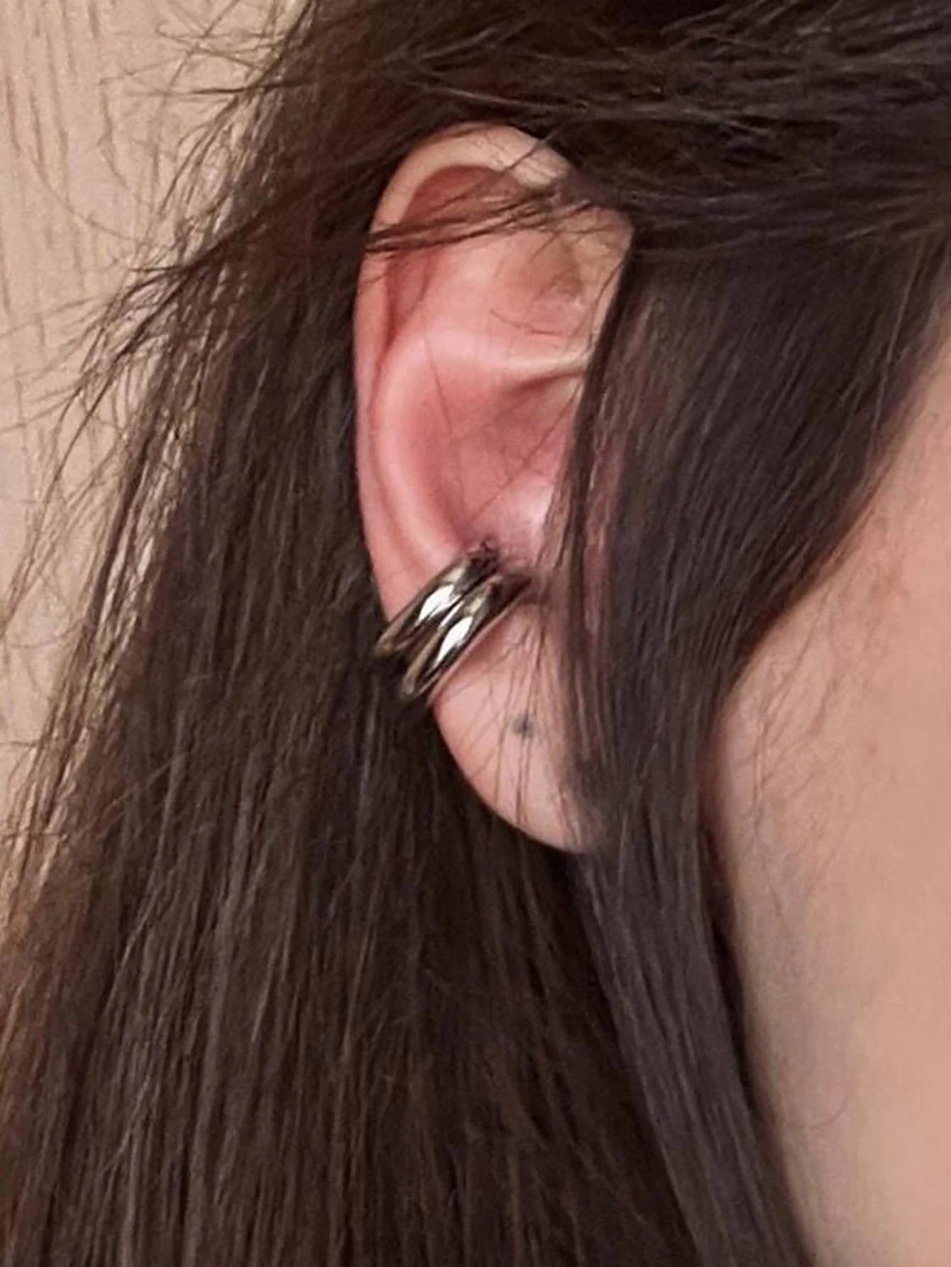 14300 1b-01-01 Cuff de oreja minimalista 2 Pzas