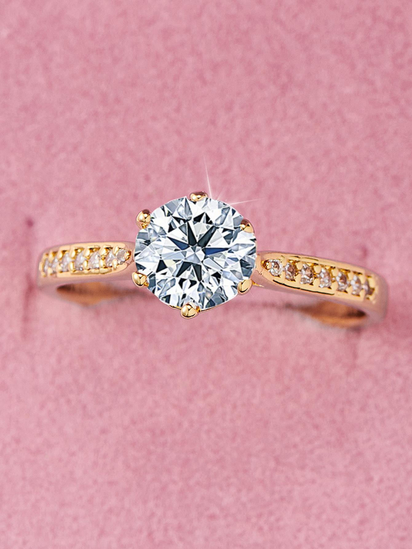 7182 b03-11 Una pieza Anillo exquisito zirconia cúbica adorno para mujeres para regalo