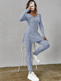 6932 1t-007 Set 2 piezas Essnce Leggings con camiseta bajo con abertura